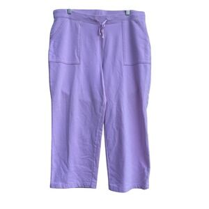 Womens‎ Pale Pink Prospirit athletic gear Size Medium Capri W/pockets Drawstring